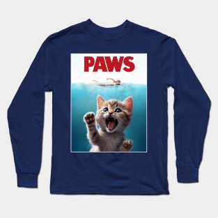 PAWS the pawsome movie parody poster Long Sleeve T-Shirt